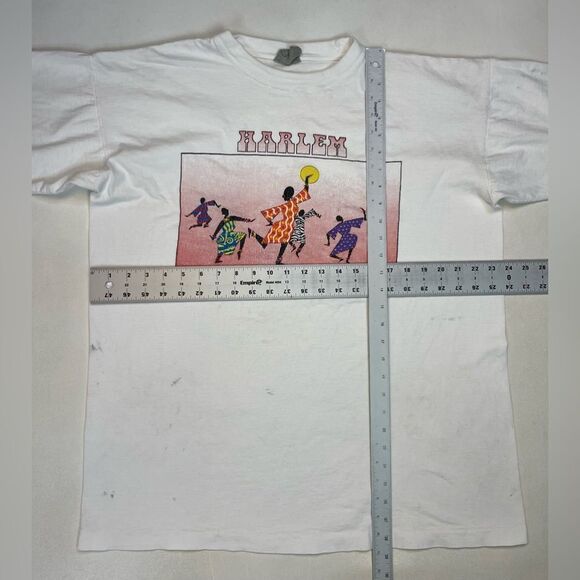 VINTAGE Harlem New York NYC Graphic T-shirt Men XL White 90s Single Stitch - Picture 11 of 11